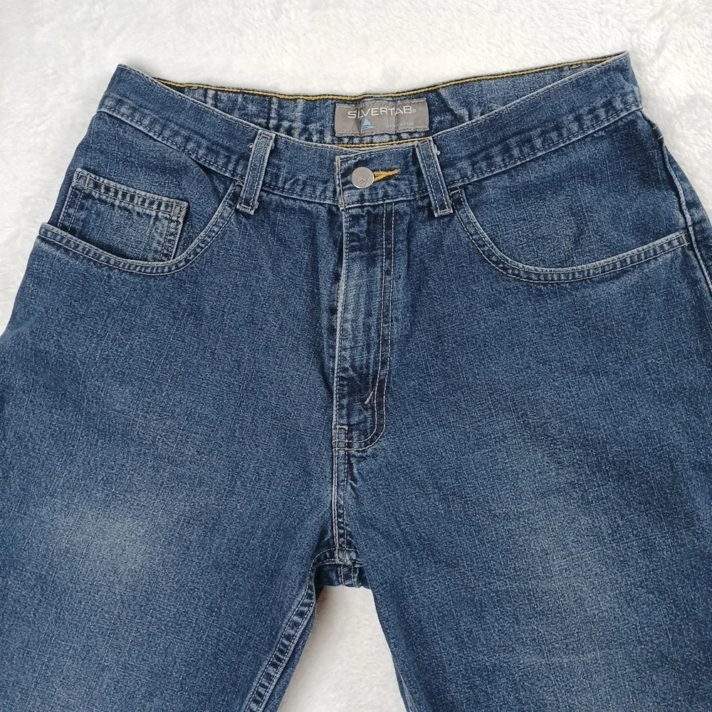 Vintage Levis SilverTab Shorts Mens 32 Blue Denim‎ Loose Fit Baggy Skate 2001